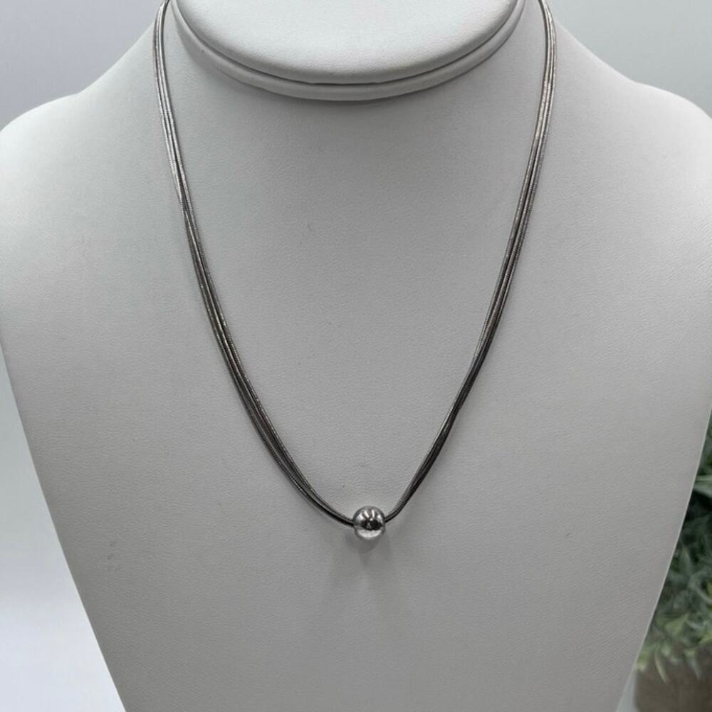 Silpada Sterling Silver‎ Thoreau Multi Strand Ball Necklace Retired N0914
